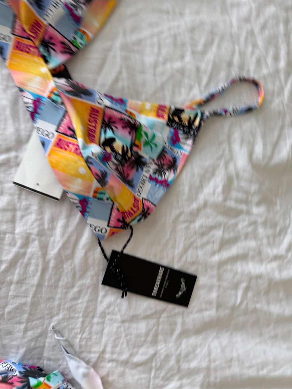 Threadbare Multicolor Graphic Triangle Bikini - Picture 11 of 12